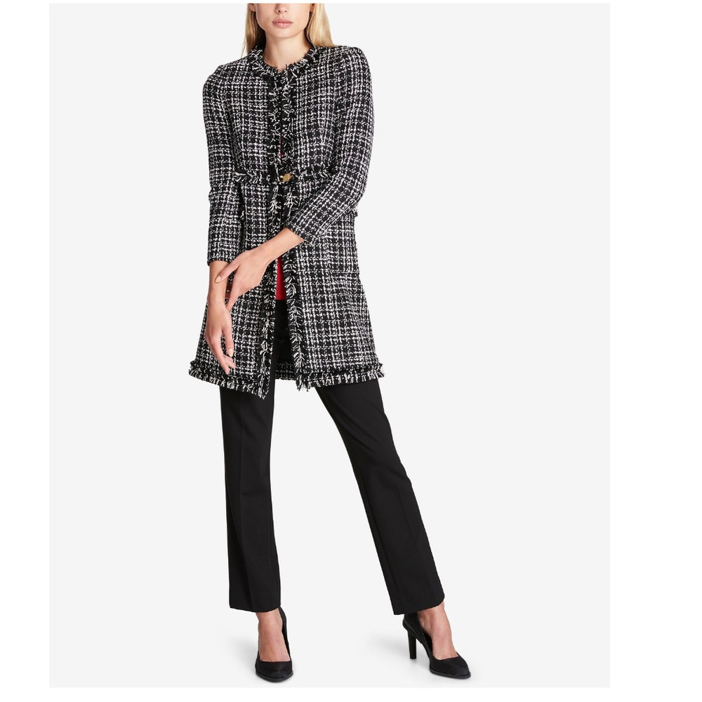DKNY Tweed Topper Jacket, Oxford, Black, 16 - Picture 3 of 7